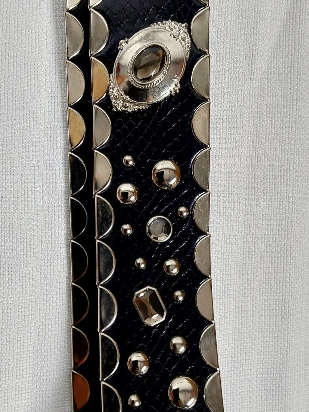 Studded Black Western Buckle Belt